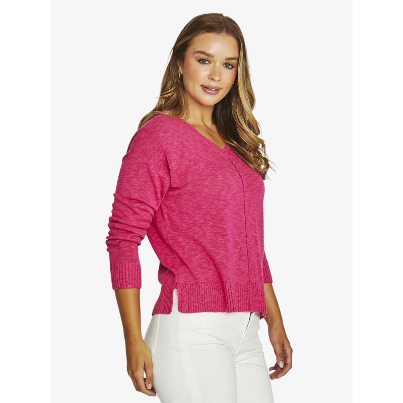 Jump V Neck Slub Pullover image number 2